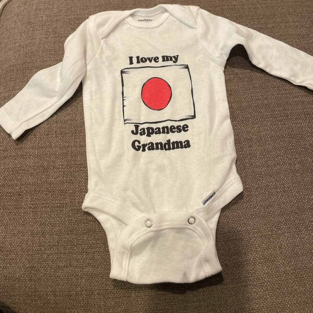I Love My Japanese Grandma onesie! 0-3 months  long sleeve Brand new